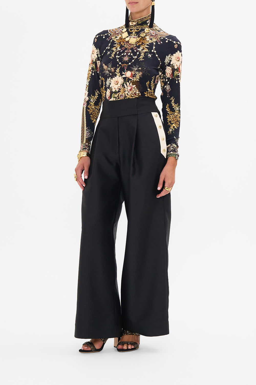 WIDE LEG PANT WITH BUTTONS DYNASTY DAZE