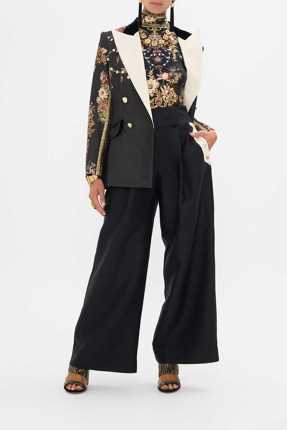 WIDE LEG PANT WITH BUTTONS DYNASTY DAZE