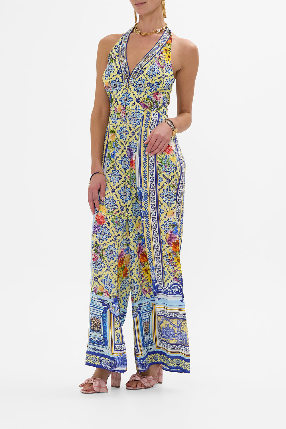 The CAMILLA KIDS MINI SHIRT DRESS 4-10 SALTY SPLENDOUR in our SALTY SPLENDOUR print.