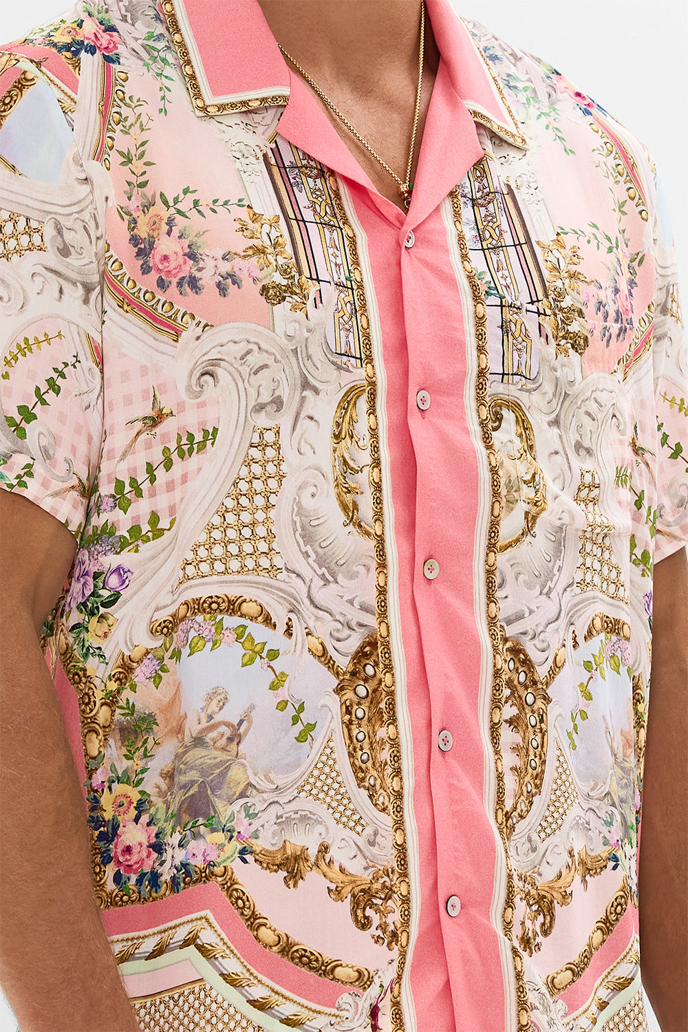 SHORT SLEEVE CAMP COLLARED SHIRT LISBON LULLABY