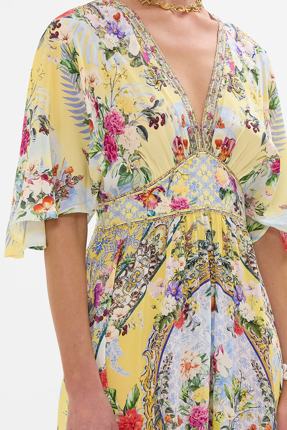 WAISTED DRESS WITH HEM RUFFLE FLOR FANTÁSTICA