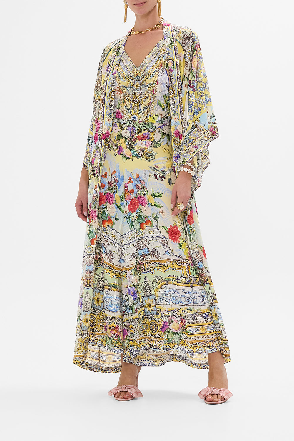 KIMONO LAYER WITH COLLAR FLOR FANTÁSTICA