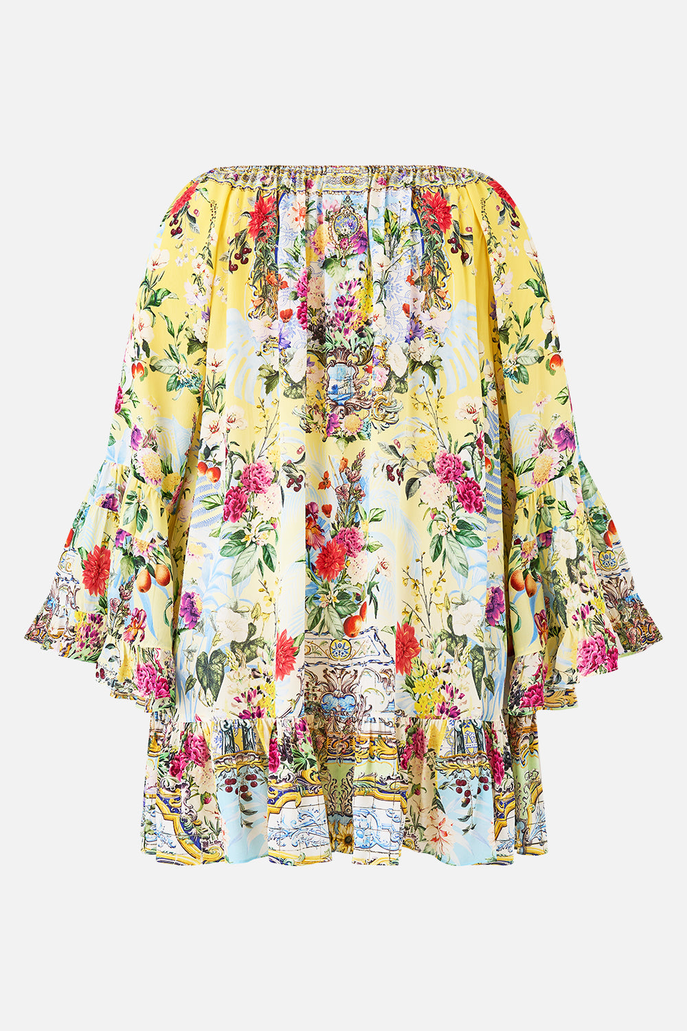 A LINE FRILL DRESS FLOR FANTÁSTICA