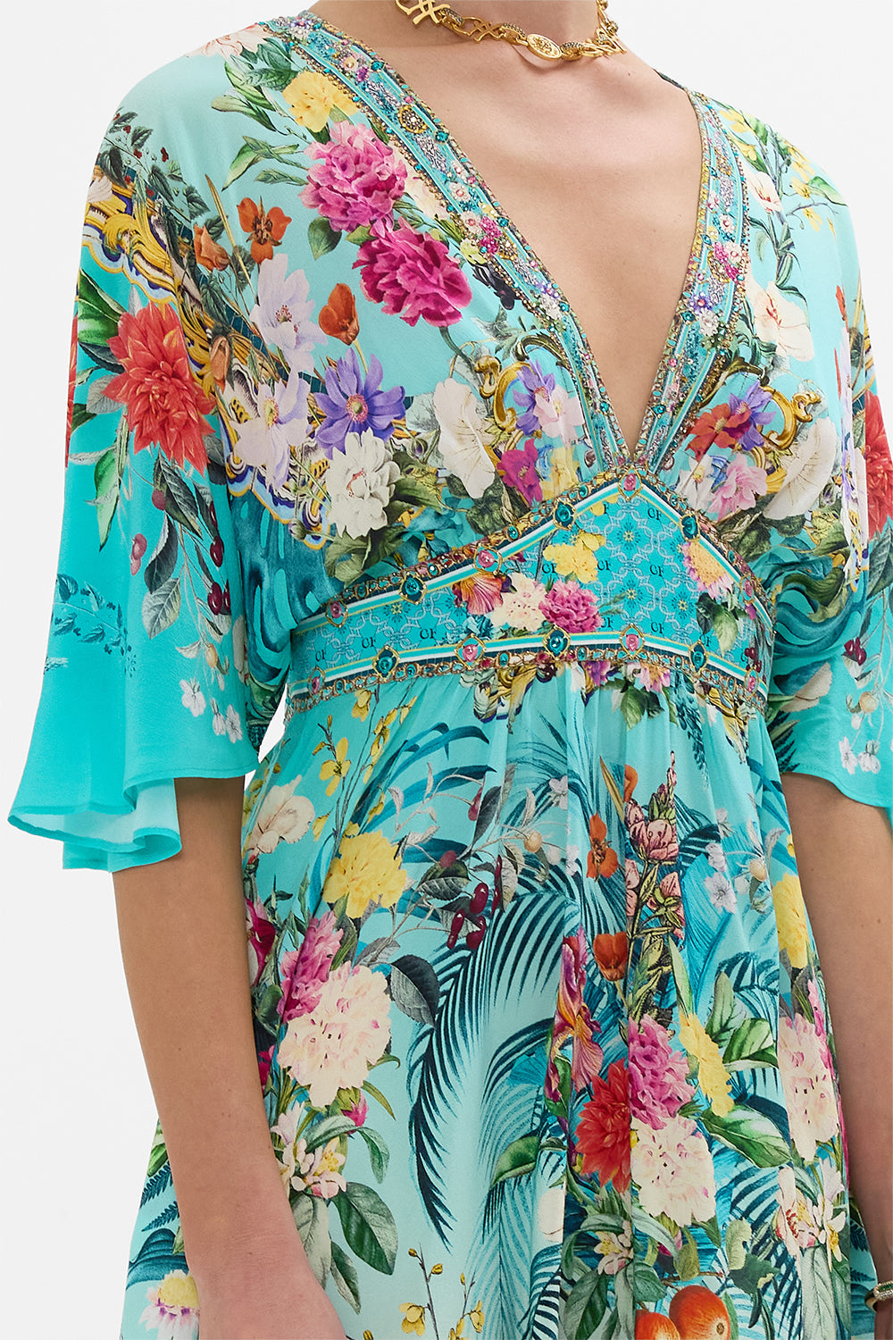 SHORT WAISTED DRESS GARDENS OF QUELUZ