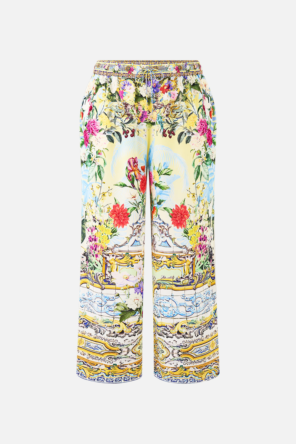 The CAMILLA PANELLED HAREM PANT WITH TIE WAIST MONSERRATE MAGIC in our MONSERRATE MAGIC print.