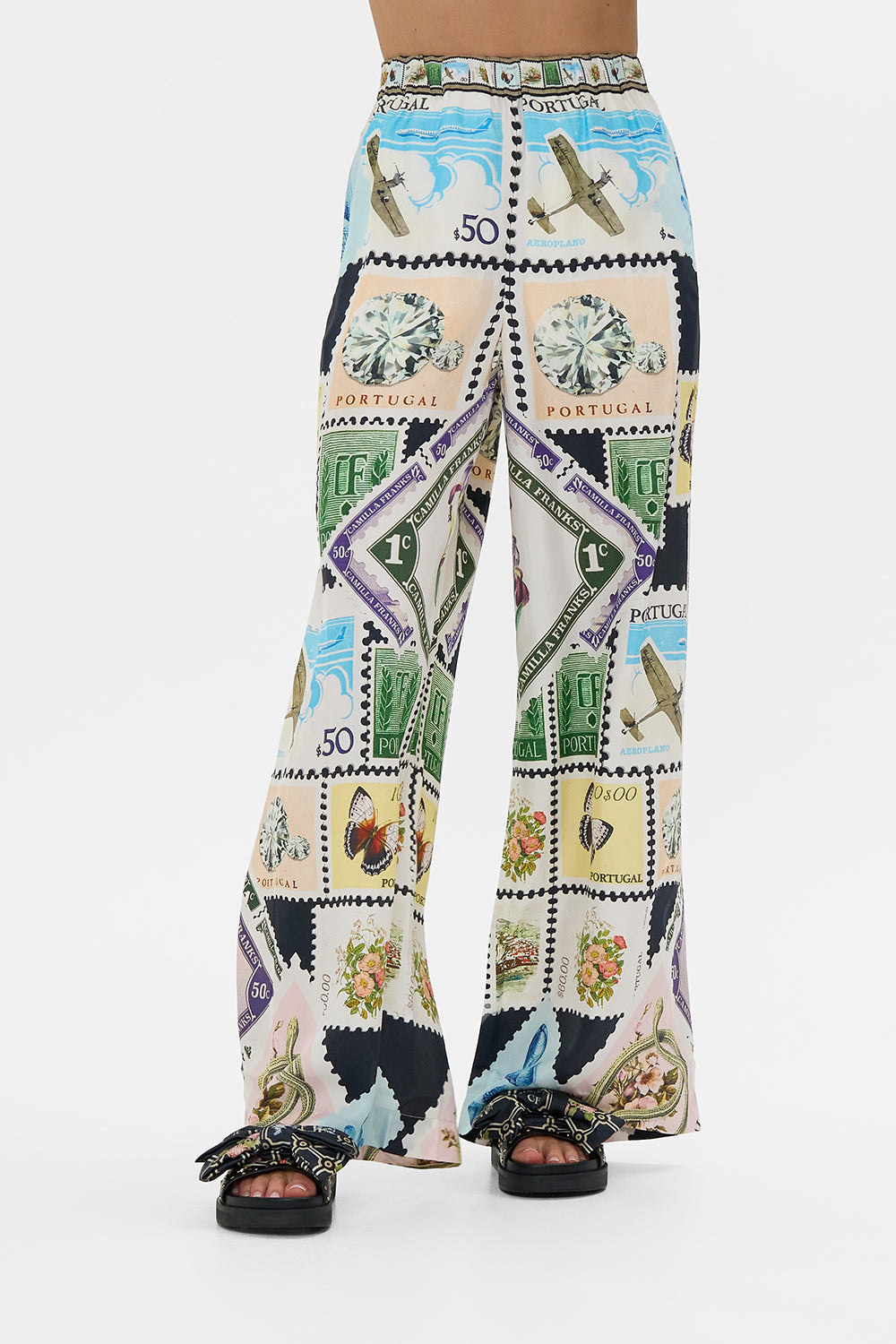 The CAMILLA LONG CASUAL JACKET WITH POCKETS PALACIO POETRY in our  print.