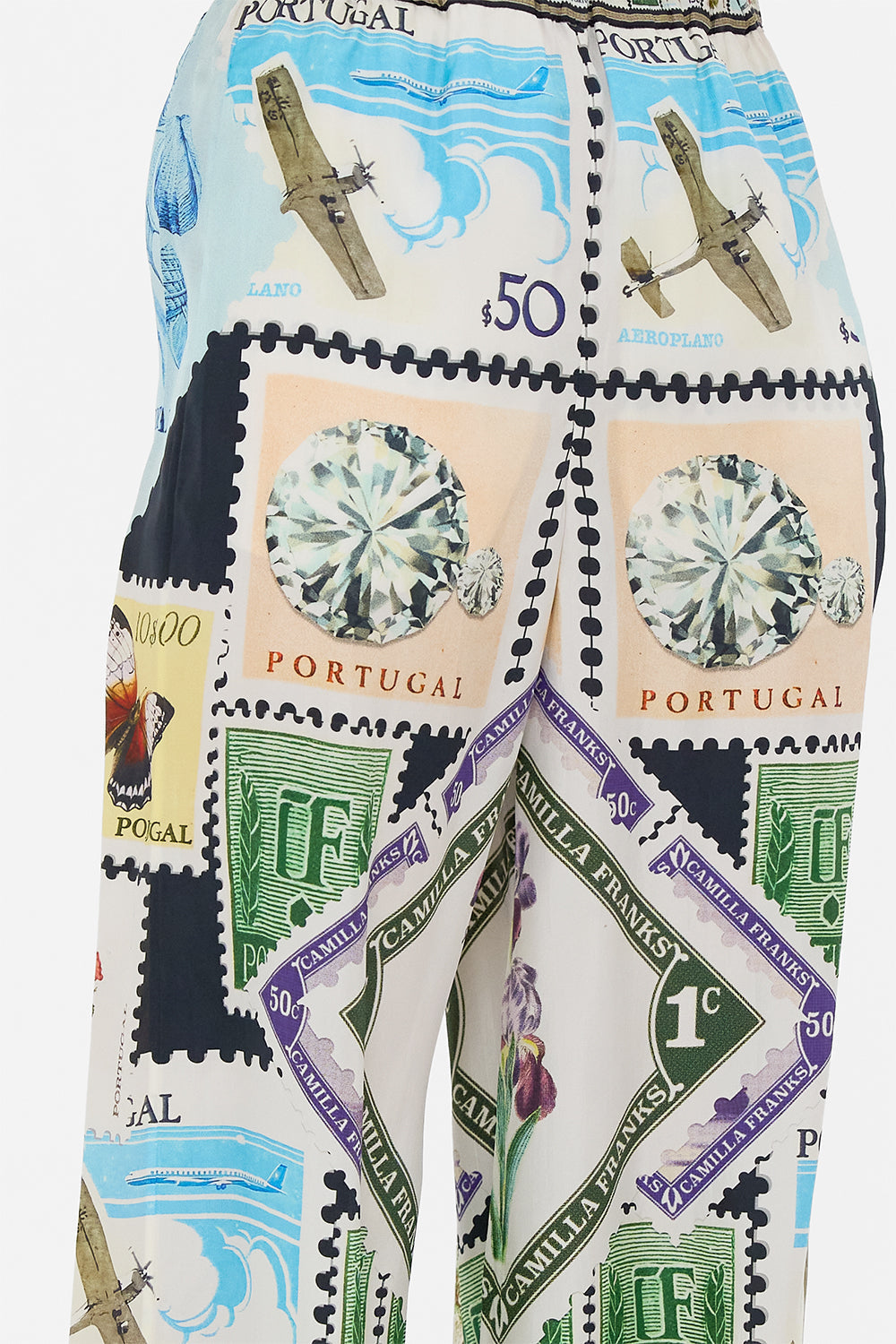 The CAMILLA LONG CASUAL JACKET WITH POCKETS PALACIO POETRY in our  print.