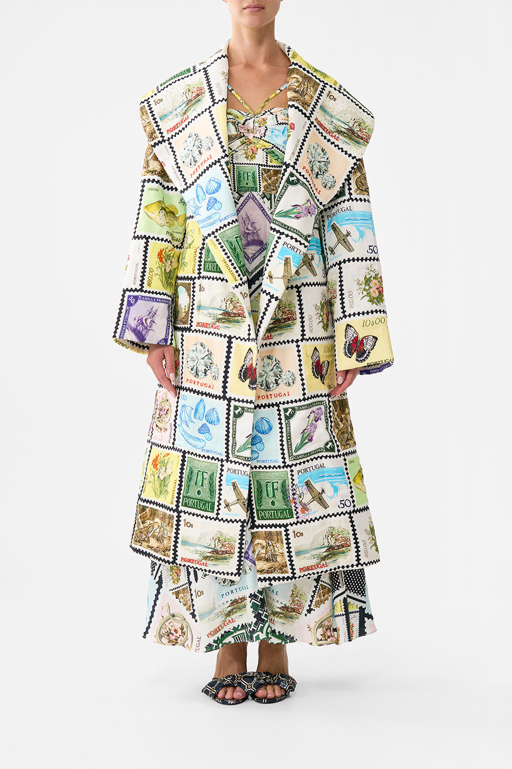 QUILTED LONG WRAP COAT MY PORTO PEN PAL