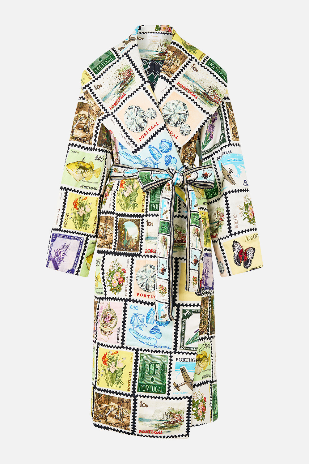 QUILTED LONG WRAP COAT MY PORTO PEN PAL