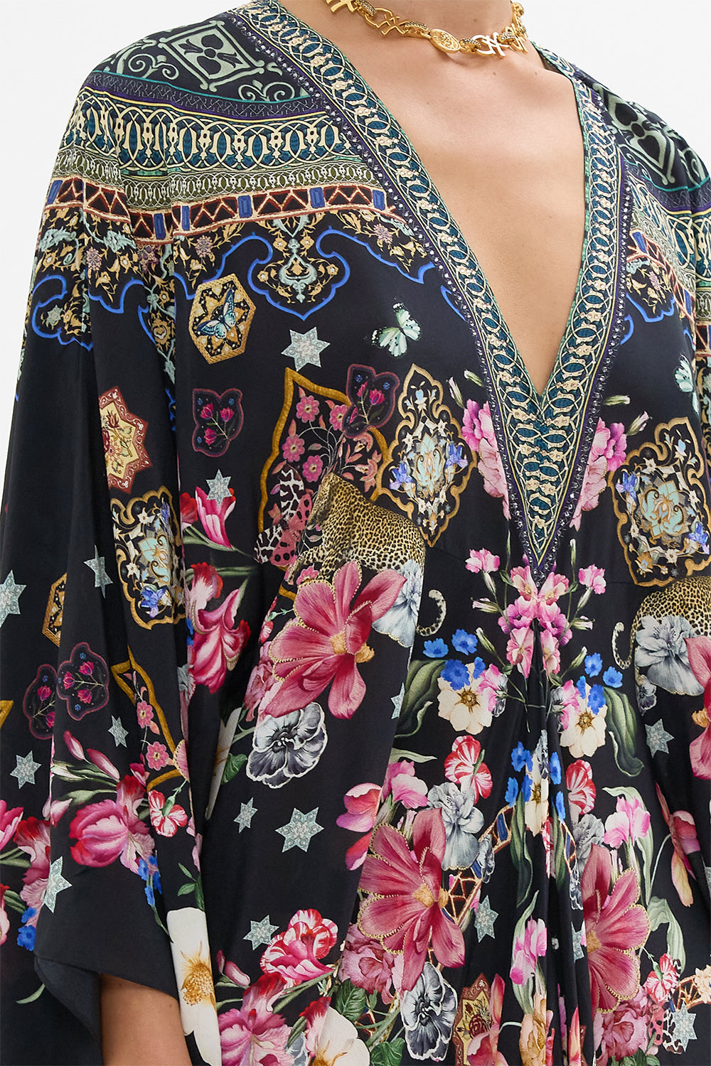 T SHAPE LONG KAFTAN MIDNIGHT IN MONSERRATE