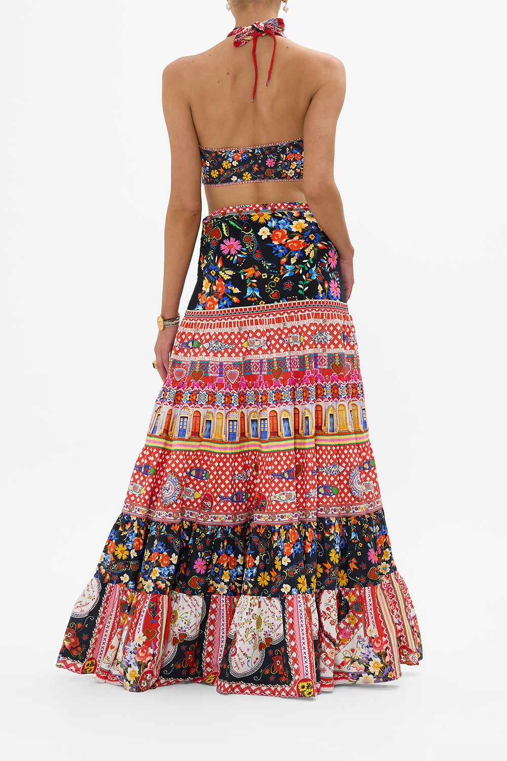 JERSEY TIE UP SCARF TOP FOLK FABULOUS