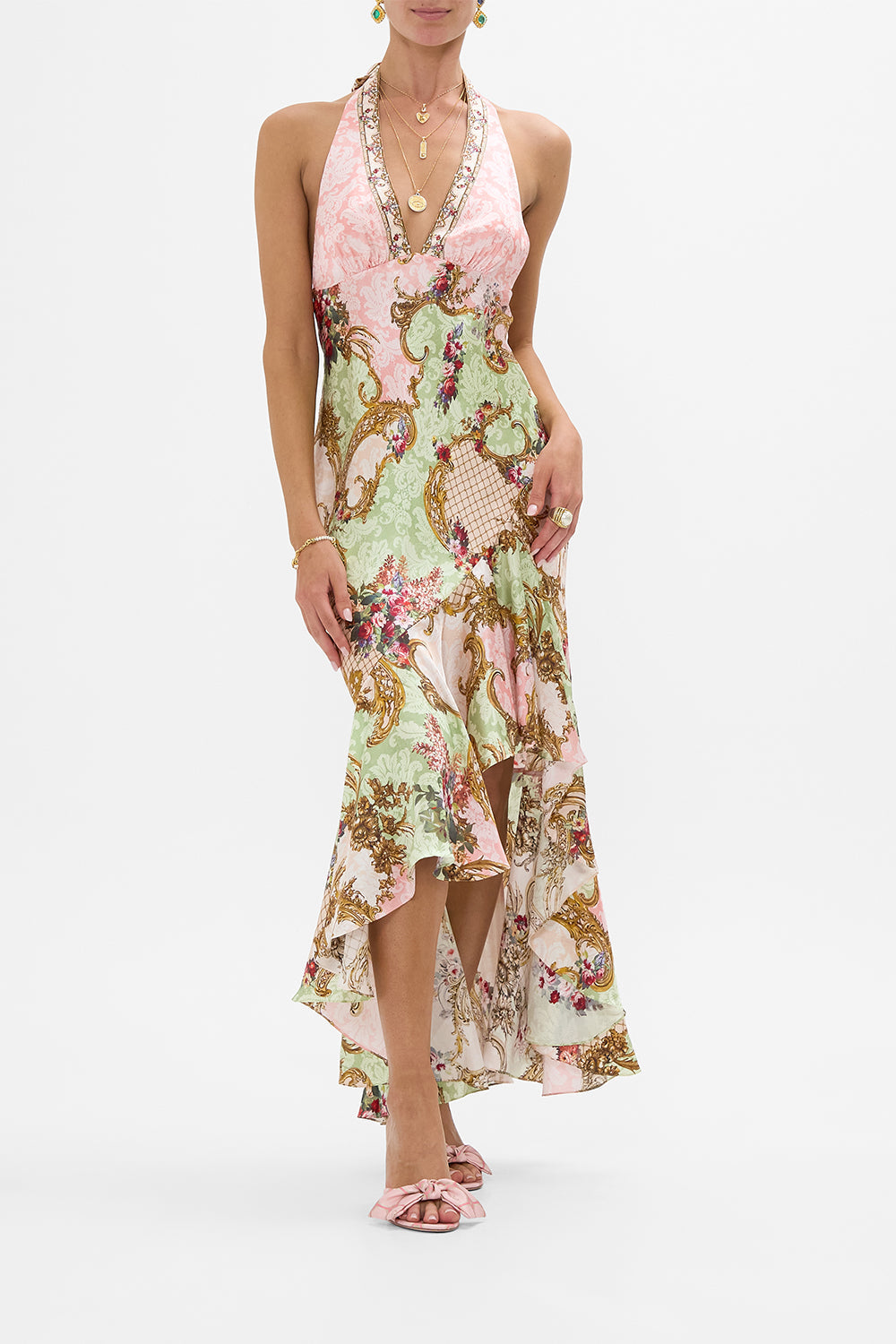 The CAMILLA TIE FRONT PUFF SLEEVE TOP MUNCHKINLAND in our  print.