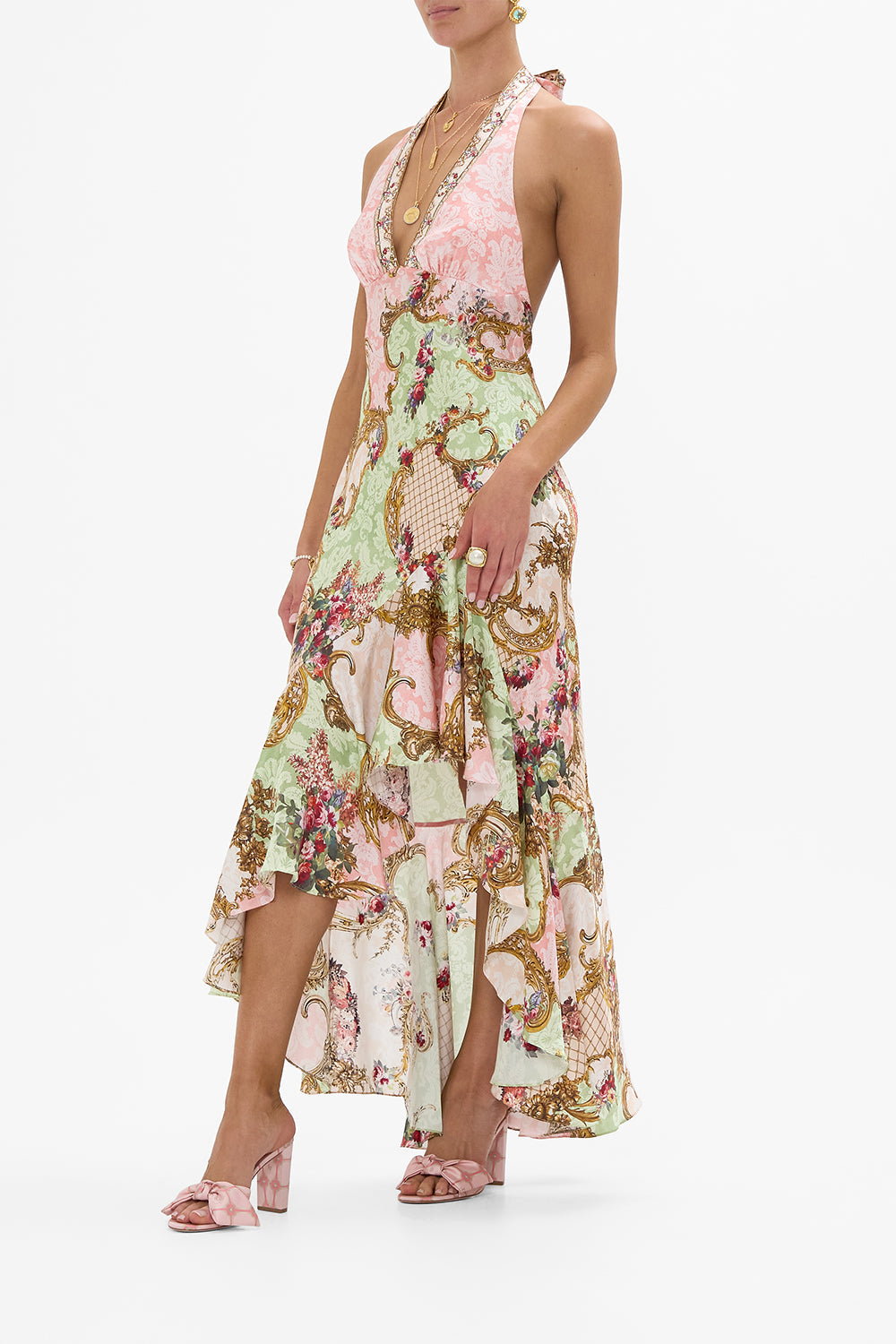 The CAMILLA TIE FRONT PUFF SLEEVE TOP MUNCHKINLAND in our  print.