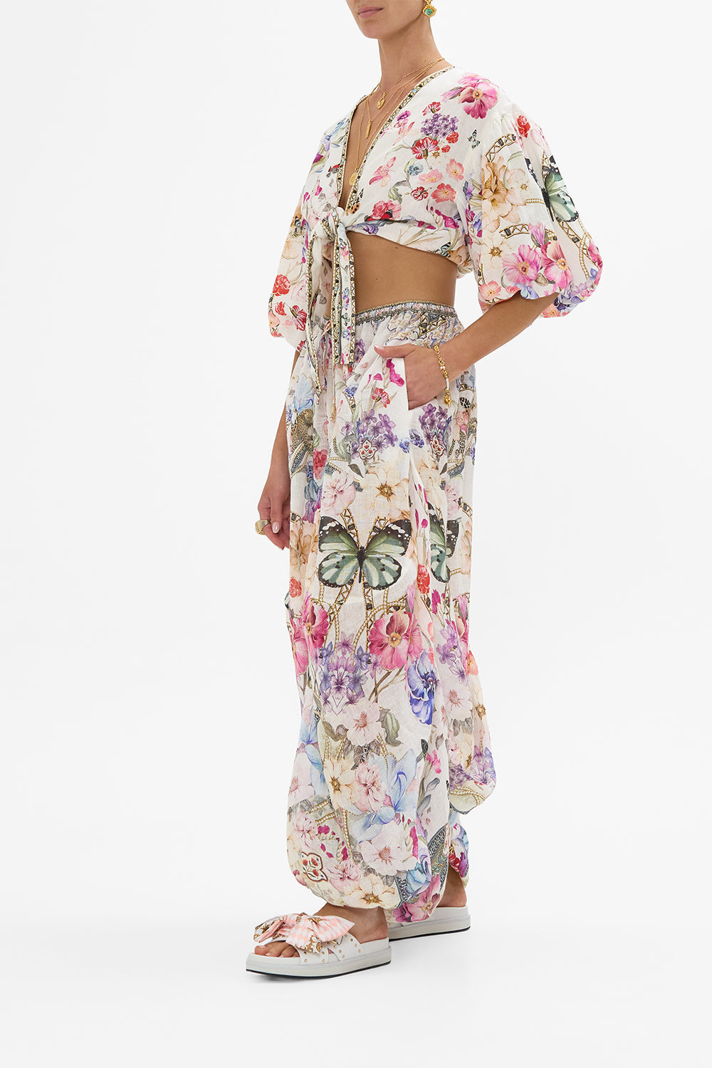 PANELLED HAREM PANT WITH TIE WAIST MONSERRATE MAGIC