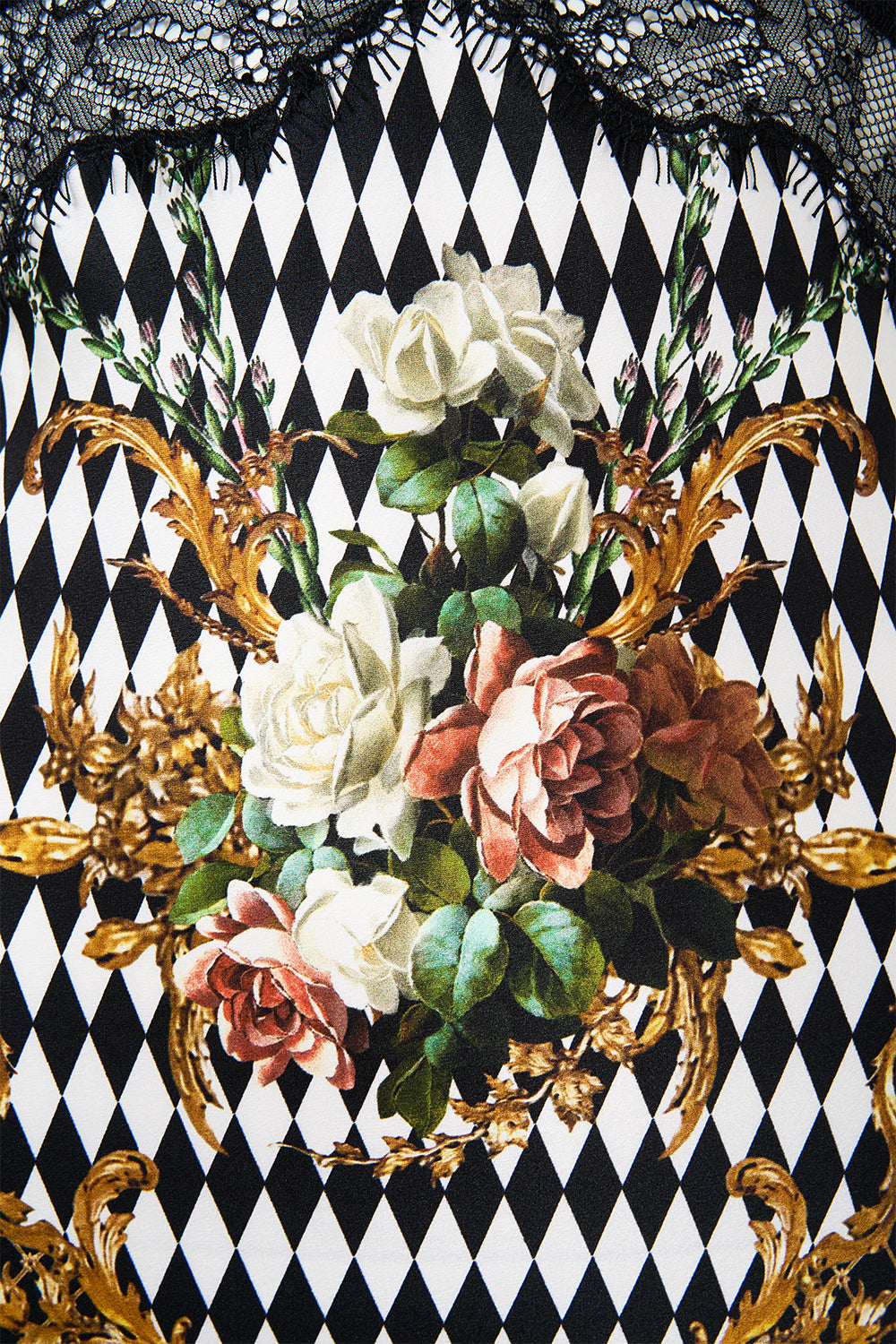 LACE SPLICE BIAS LONG DRESS MONARCHY MANIA