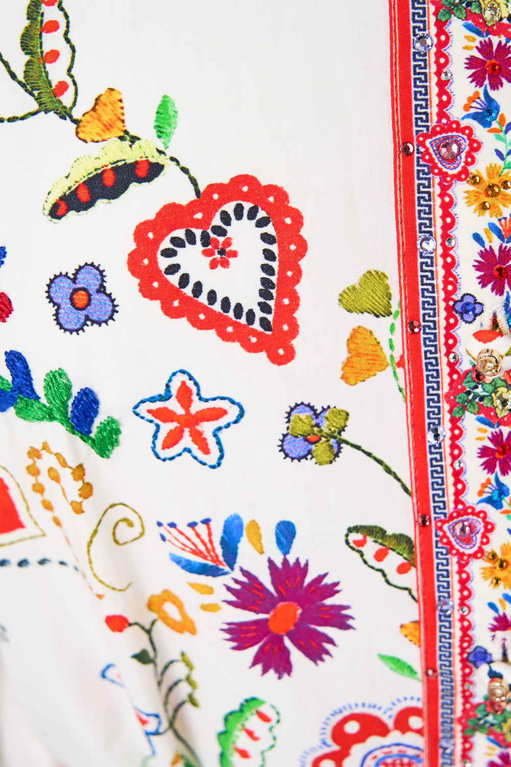 WAIST TIE BUTTON THROUGH SHIRT FAITH, LUCK & JUSTICE