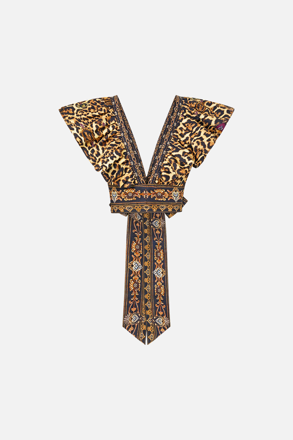 The CAMILLA ARTISAN ARTILLERY LONG NECKLACE GOLD in our GOLD print.