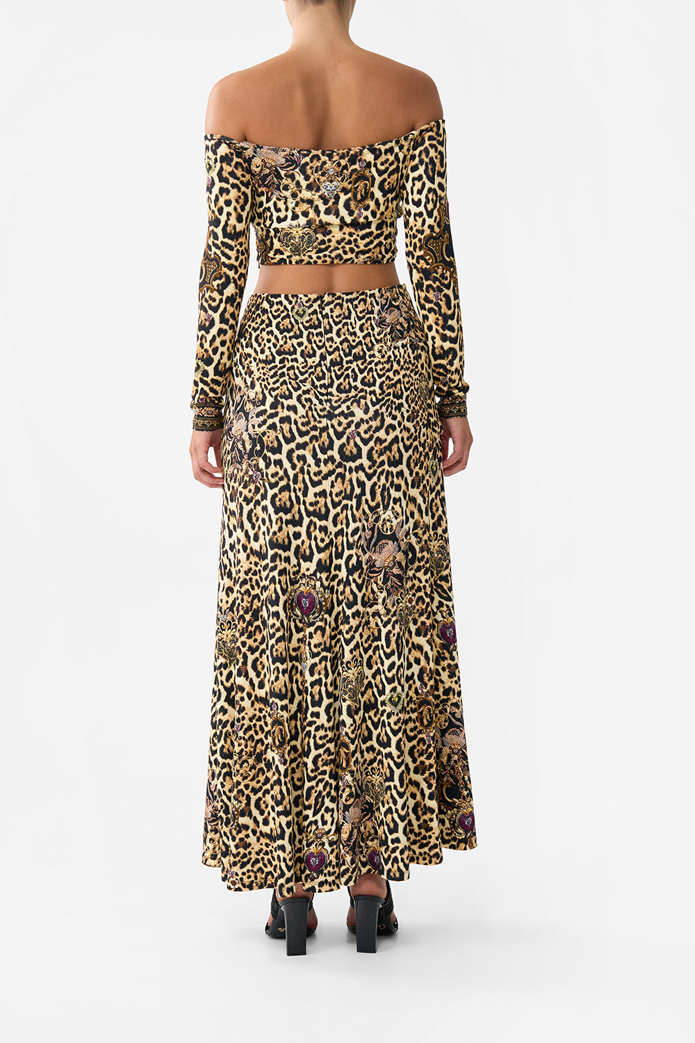 OFF SHOULDER  CROPPED JERSEY TOP SAINTS AND SISTERS