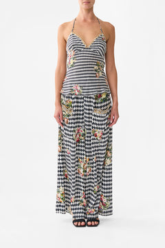 CHAIN DETAIL BIAS CAMI ROCOCO GLOW