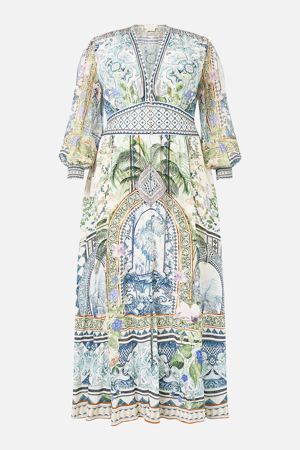 BUTTON DRESS WITH SHAPED WAISTBAND JARDIM PARTY