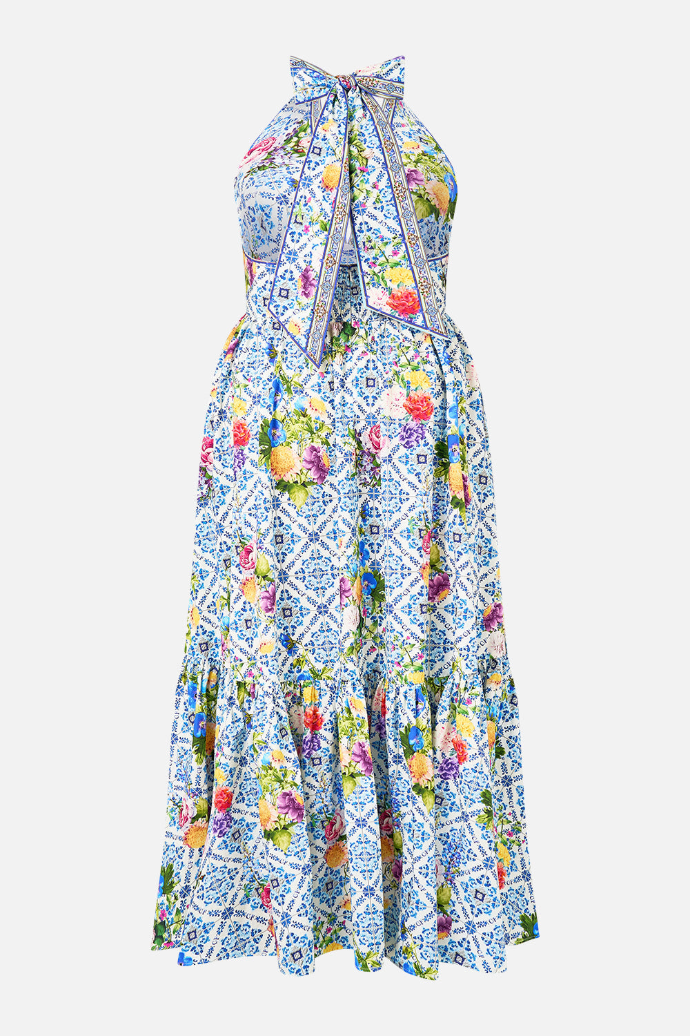 The CAMILLA SHORT EYELET SARONG SUNRISE IN SINTRA in our  print.