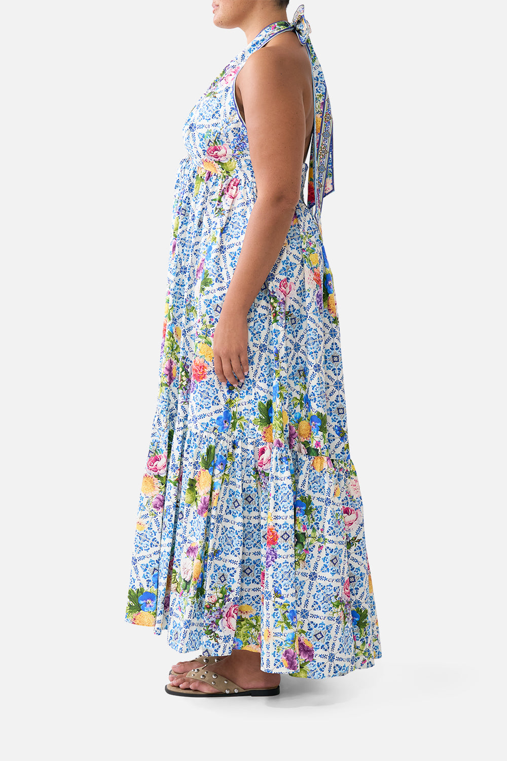 The CAMILLA SHORT EYELET SARONG SUNRISE IN SINTRA in our  print.