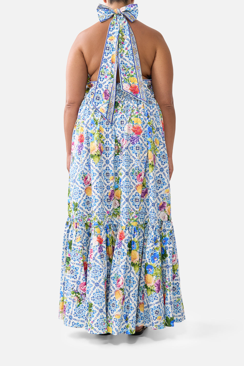 The CAMILLA SHORT EYELET SARONG SUNRISE IN SINTRA in our  print.