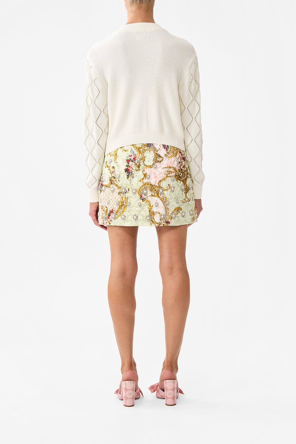 The CAMILLA OVERSIZED SHIRT DEFY GRAVITY in our  print.