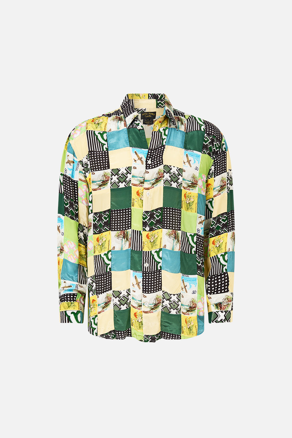 The CAMILLA MID LENGTH BOARDSHORT AZUL ADVENTURES in our  print.