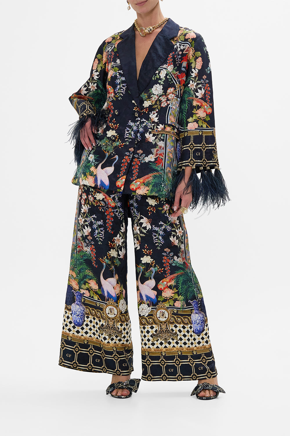 CAMILLA Lounge Pant in Palacio Poetry print