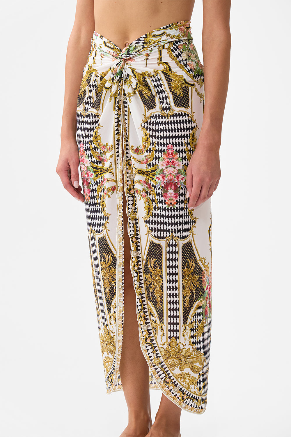 TWIST FRONT LONG SARONG ROCOCO GLOW