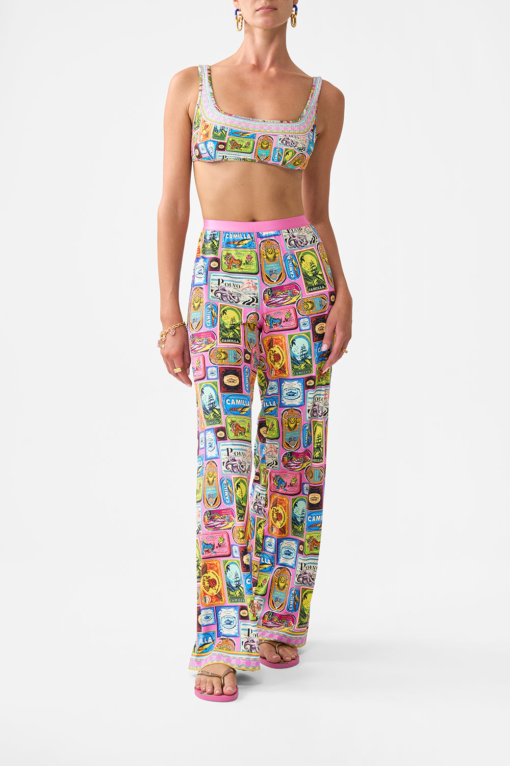 BIND EDGE REVERSIBLE CROP BRA SALTY SPLENDOUR