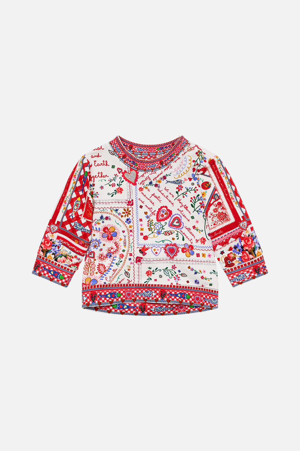 The CAMILLA GATHERED BODICE BIAS TOP SOAP OPERA in our SOAP OPERA print.