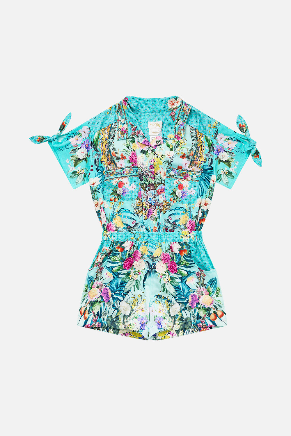 CAMILLA Kids Mini Boiler With Bows 4-10 in Gardens Of Queluz print