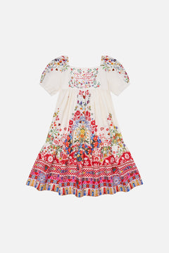 KIDS MIDI DRESS WITH PUFF SLEEVE 4-10 FAITH, LUCK & JUSTICE