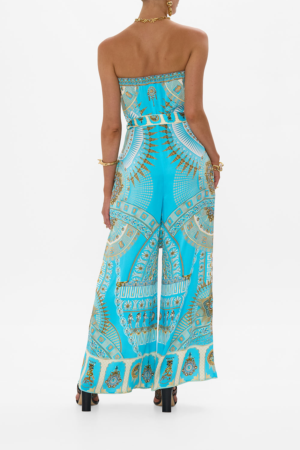TIE WAIST STRAPLESS JUMPSUIT TEMPLE OF LIGHT