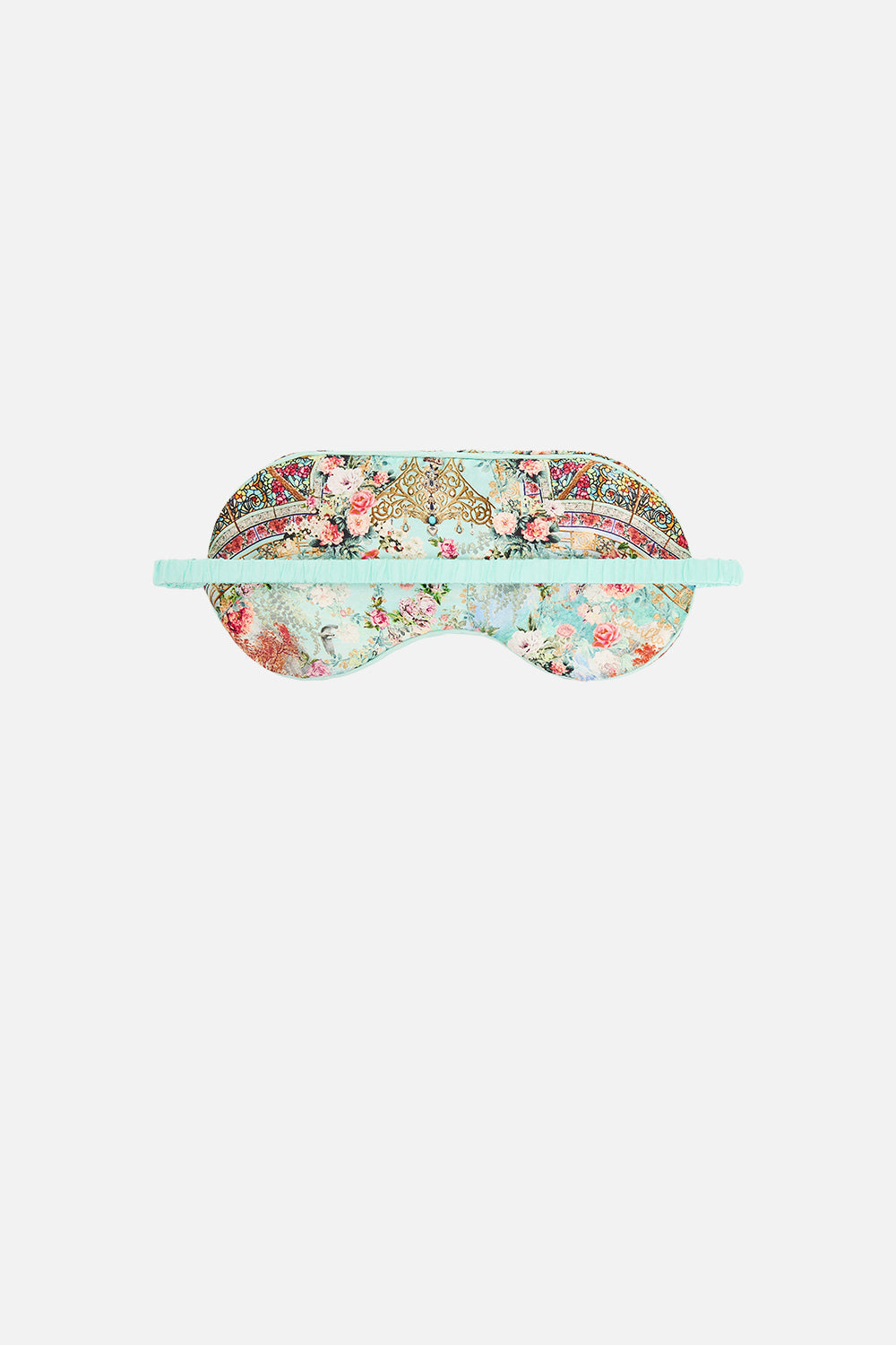 CAMILLA Eye mask with tassels and pillow case in The jewellery museum print.