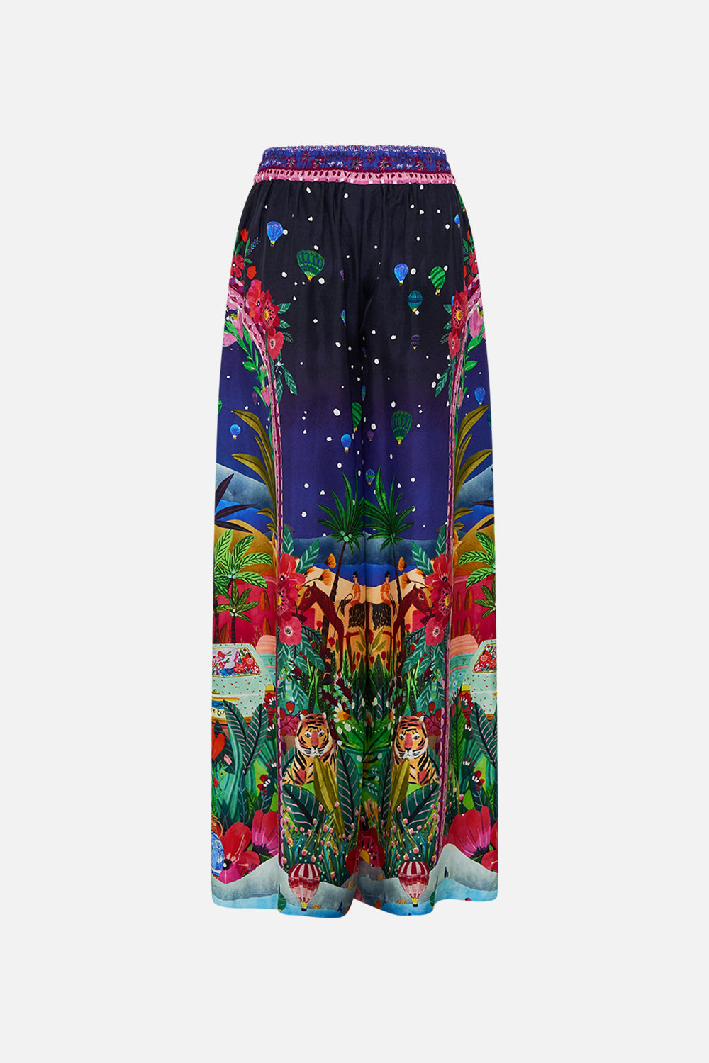 CAMILLA Straight Leg Pant in Midnight Muses print. 