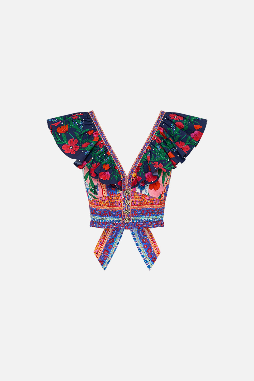 The CAMILLA SILK SQUARE SCARF THE JEWELLERY MUSEUM in our  print.
