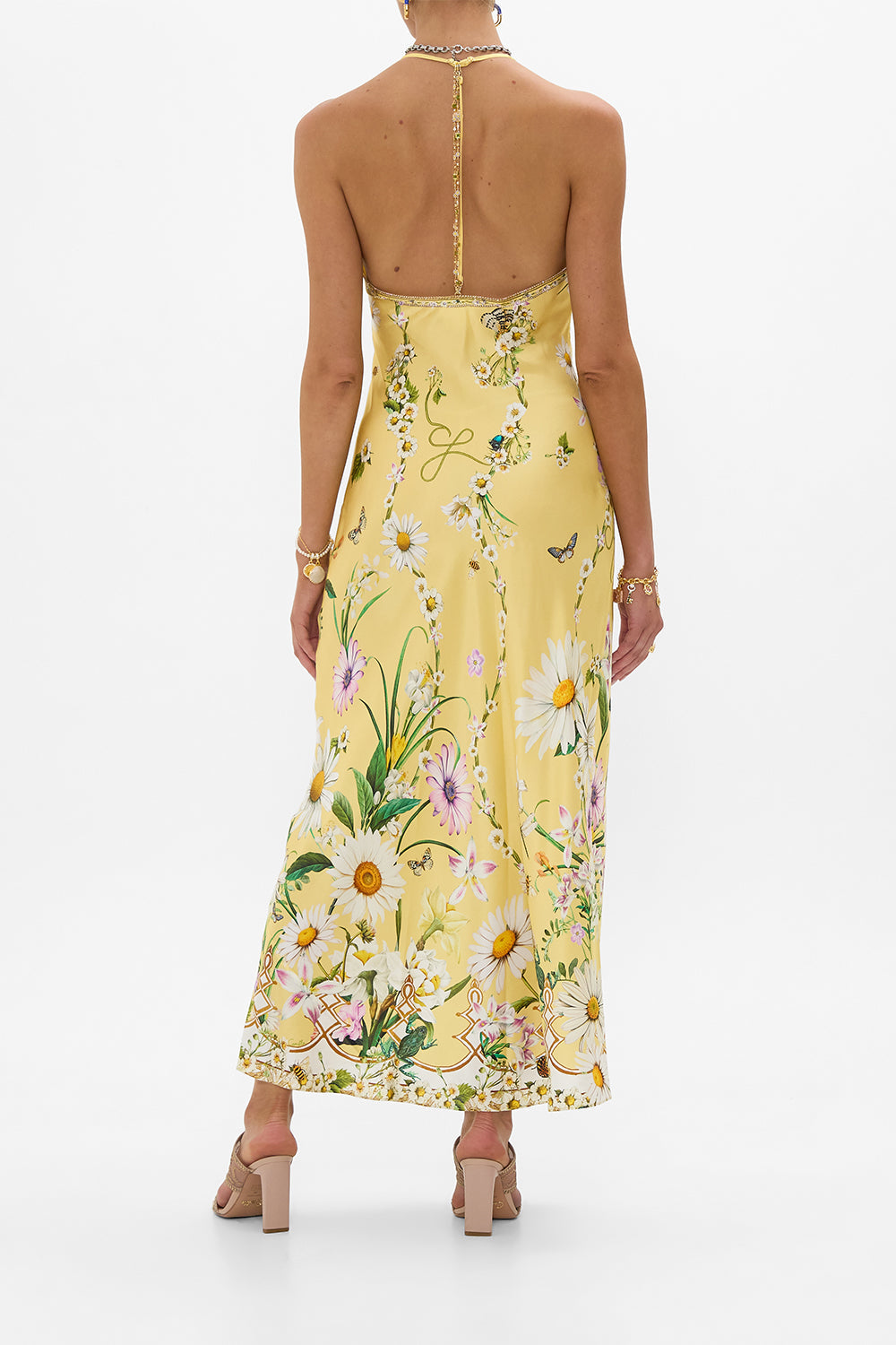 The CAMILLA CROPPED WRAP SHIRT SONG OF SAINT ANTHONY in our  print.