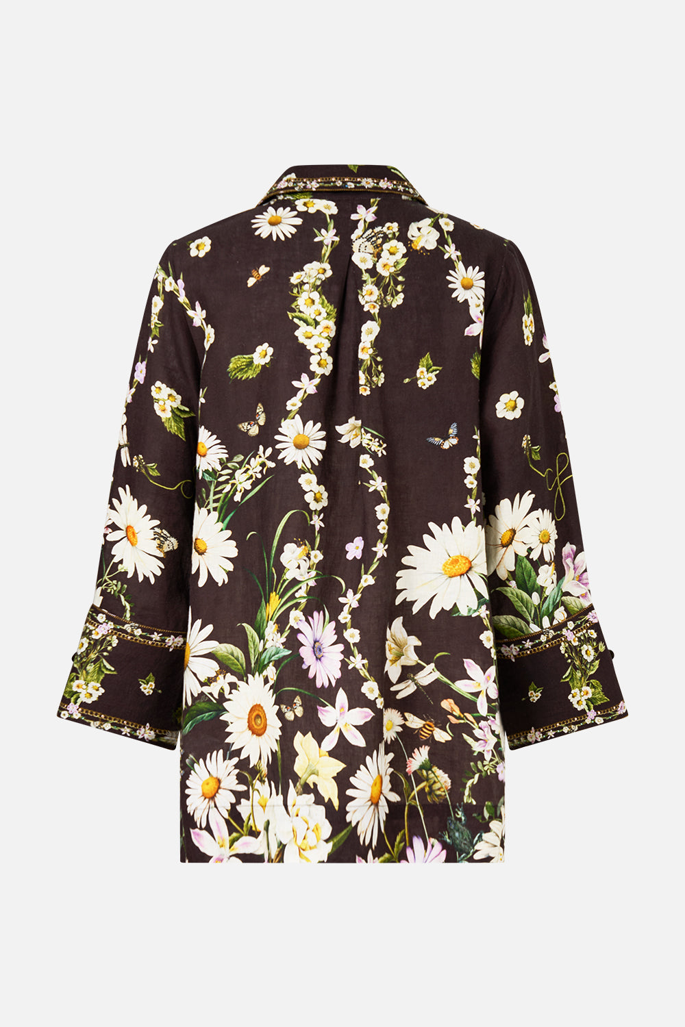 The CAMILLA Long Sleeve Tunic Dress in our Dish It, Daisy print.