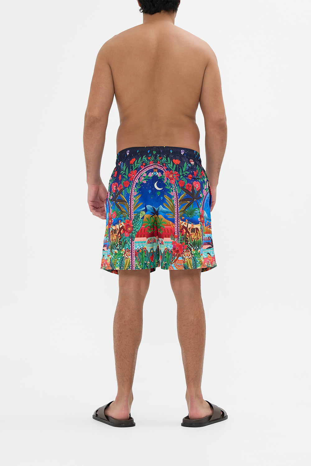 Hotel Franks By CAMILLA Mid Length Boardshort in Midnight Muses print. 