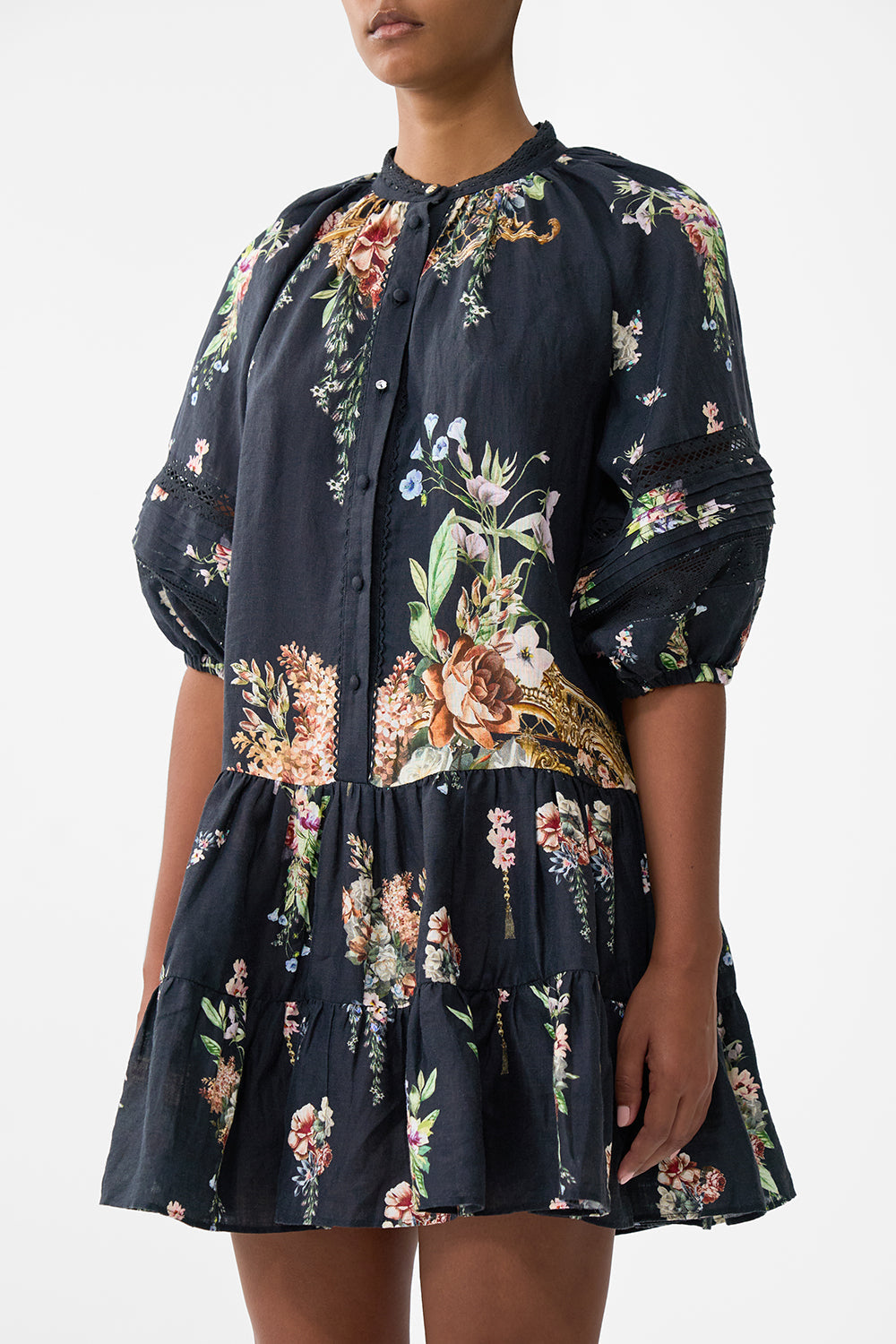 The CAMILLA Puff Sleeve Shirt Dress in our Noble Endeavours print.