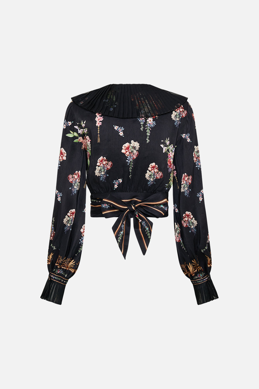 The CAMILLA RELAXED V NECK KNIT TOP BASKED IN BAROQUE in our  print.