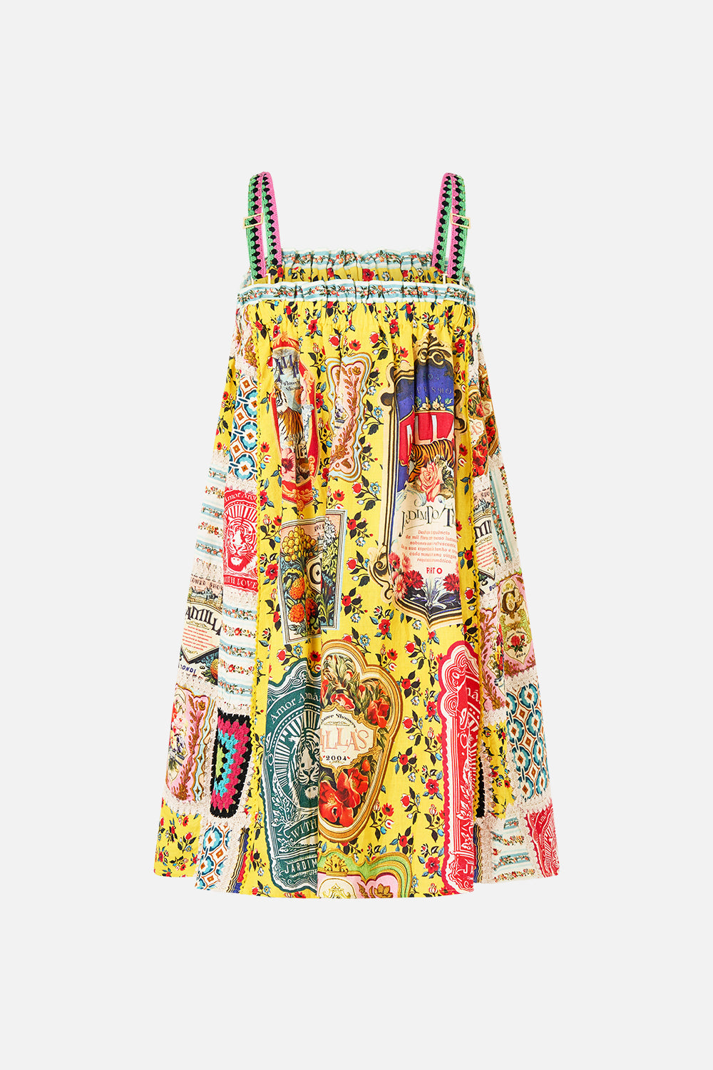 The CAMILLA Wide Strap Short Sundress in our Aromatic Tiger Flower print.