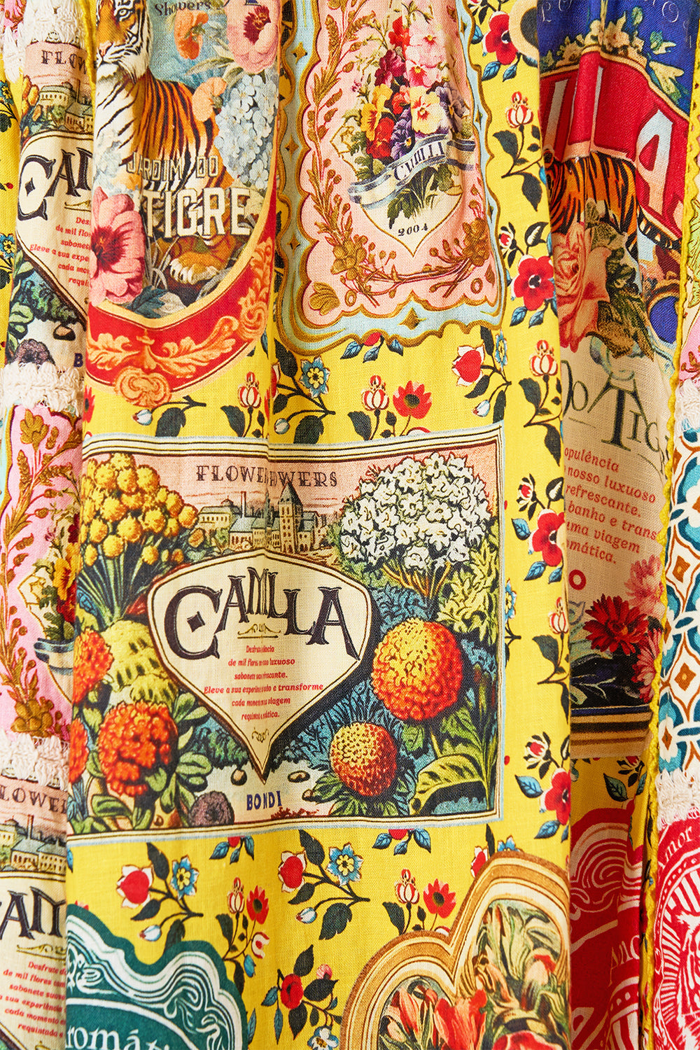 The CAMILLA Wide Strap Short Sundress in our Aromatic Tiger Flower print.