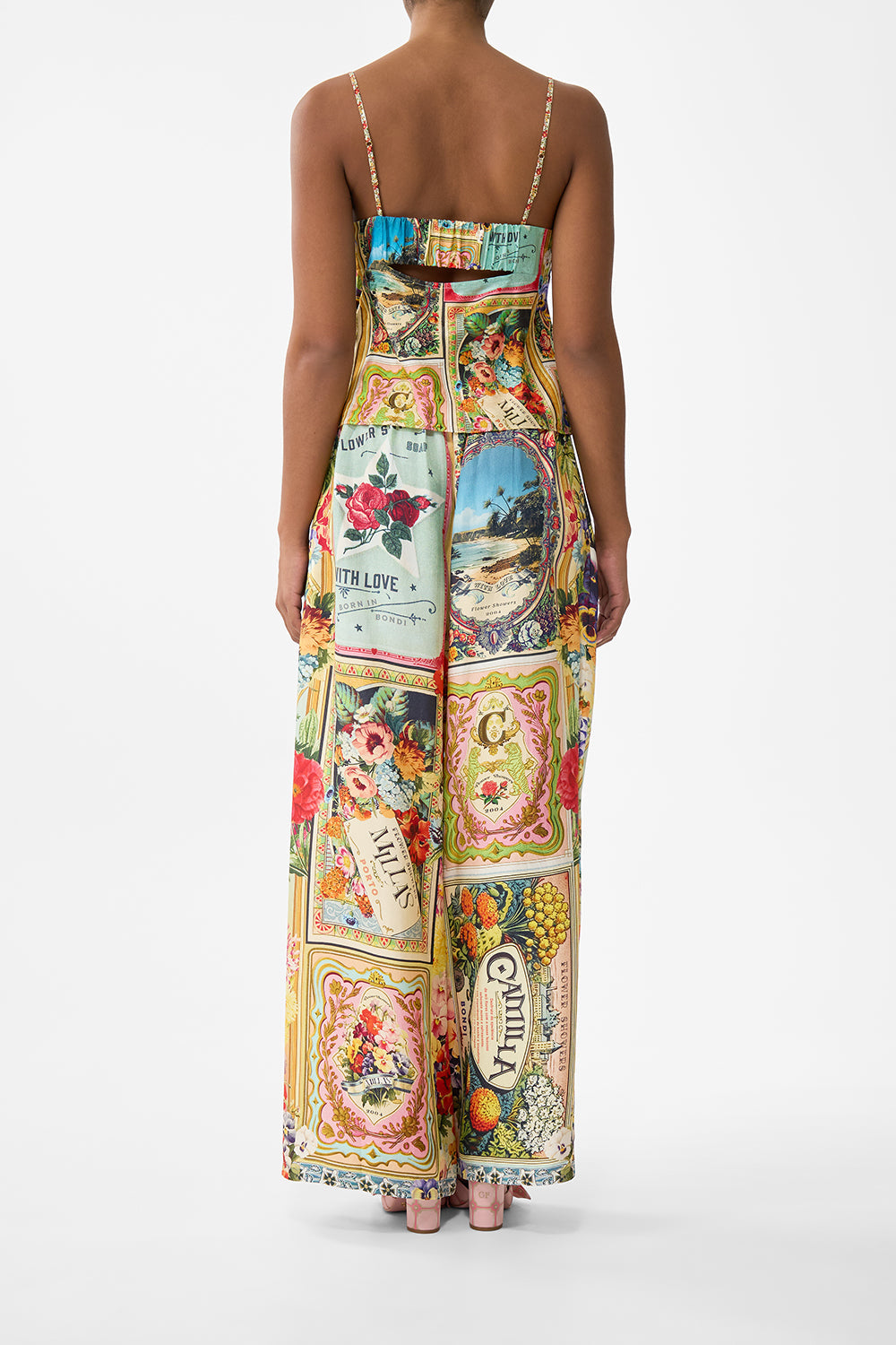 The CAMILLA JERSEY TURTLENECK ORNATE ON A PLATE in our  print.