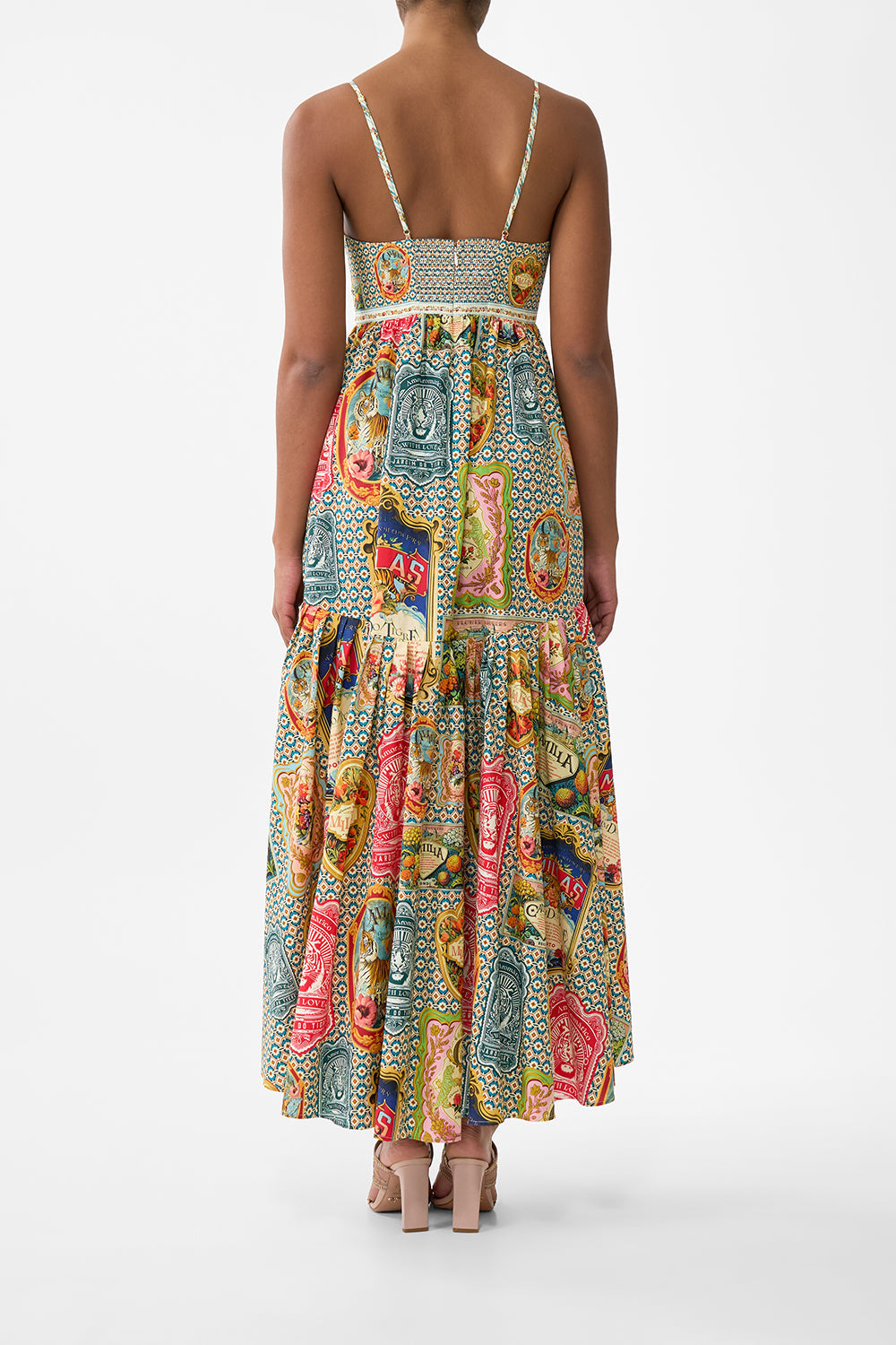 The CAMILLA MINIMAL SHIFT DRESS DRESSING ROOM DRAMA in our  print.