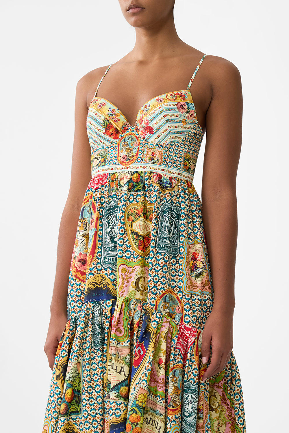 The CAMILLA MINIMAL SHIFT DRESS DRESSING ROOM DRAMA in our  print.
