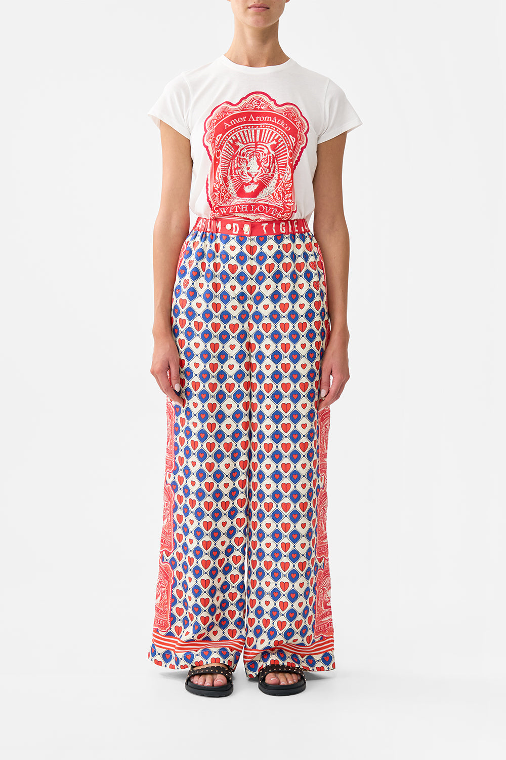 The CAMILLA MINI SHIRT DRESS SPIRIT OF SANTA MARIA in our  print.